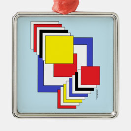 Adorno Metálico Resumen de cuadrados