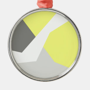 Adorno Metálico Resumen de la energía del arte Gris amarillo