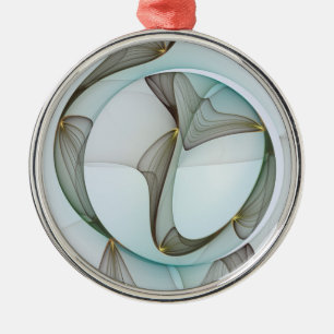 Adorno Metálico Resumen Elegancia dorada turquesa moderna