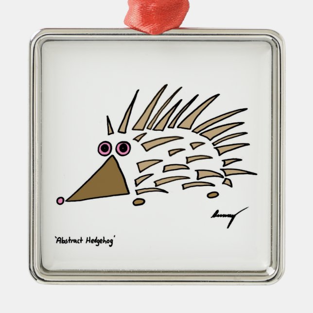 Adorno Metálico Resumen Hedgehog Ornament (Frente)