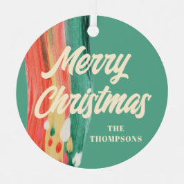 Adorno Metálico Resumen nombre personalizado de navidad moderna