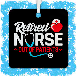 Adorno Metálico Retirada de enfermeras divertidas retiradas