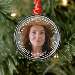 Adorno Metálico Retiro elegante simple foto clásica guión blanco