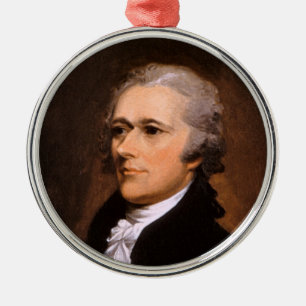 Adorno Metálico Retrato de Alexander Hamilton de Juan Trumbull