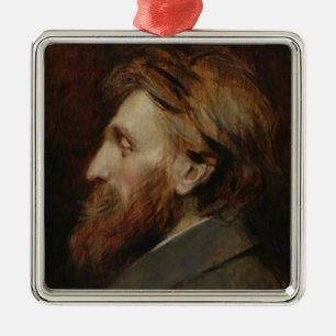 Adorno Metálico Retrato de Auguste Rodin 1881