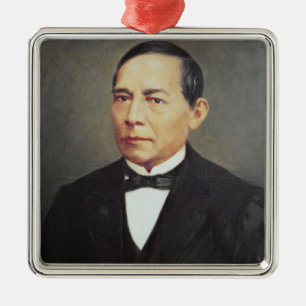 Adorno Metálico Retrato de Benito Juarez, 1948