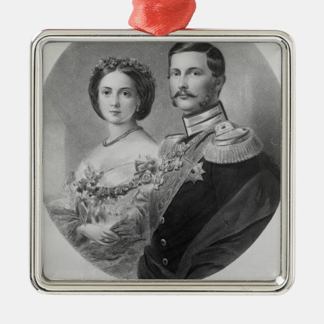 Adorno Metálico Retrato de boda de sus altezas reales (Frente)
