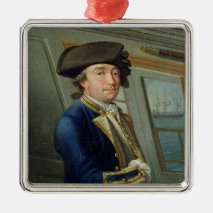Adorno Metálico Retrato de capitán Guillermo Locker (1731-1800)