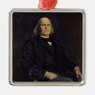 Adorno Metálico Retrato de Charles Leconte de Lisle 1885