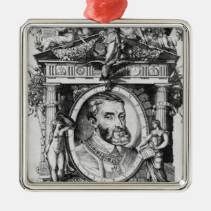 Adorno Metálico Retrato de Charles V, emperador romano santo