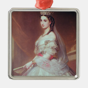Adorno Metálico Retrato de Charlotte de Saxe-Cobourg-Gotha