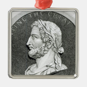 Adorno Metálico Retrato de Constantina el grande