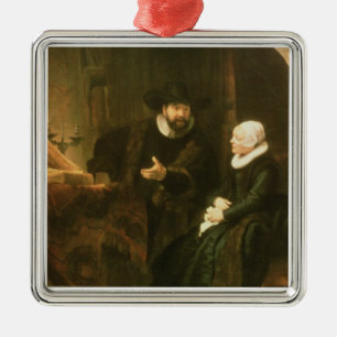 Adorno Metálico Retrato de Cornelio Anslo y su esposa, 1641 (oi