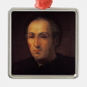 Adorno Metálico Retrato de Cristóbal Colón