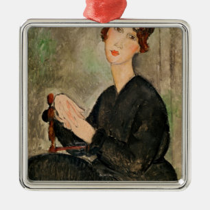 Adorno Metálico Retrato de Dedie Hayden, 1918