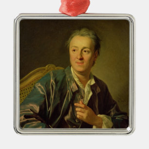 Adorno Metálico Retrato de Denis Diderot 1767