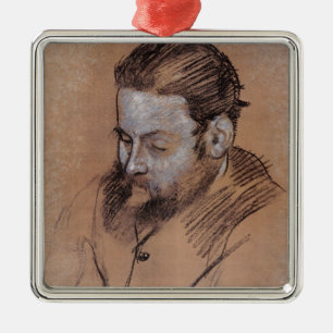 Adorno Metálico Retrato de Edgar Degas el de Diego Martelli