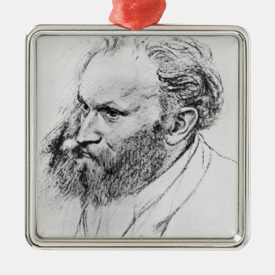 Adorno Metálico Retrato de Edgar Degas el   de Eduardo Manet