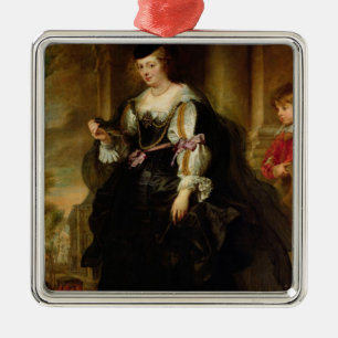 Adorno Metálico Retrato de Elena Fourment con un coche, c.1639