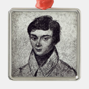 Adorno Metálico Retrato de Evariste Galois