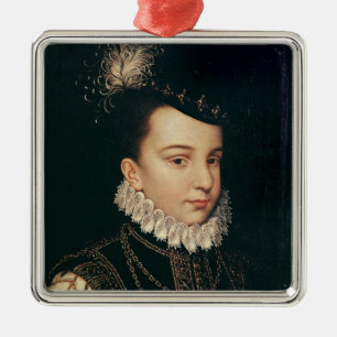 Adorno Metálico Retrato de Francois Hercule de Francia