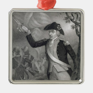 Adorno Metálico Retrato de general Francisco Marion en la batalla