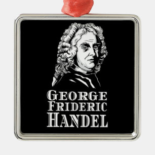 Adorno Metálico Retrato de George Frideric Handel