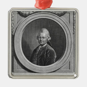 Adorno Metálico Retrato de Gotthold Ephraim Lessing