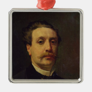 Adorno Metálico Retrato de Guy de Maupassant 1876