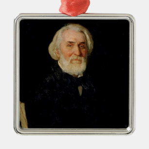 Adorno Metálico Retrato de Ivan S. Turgenev, 1879