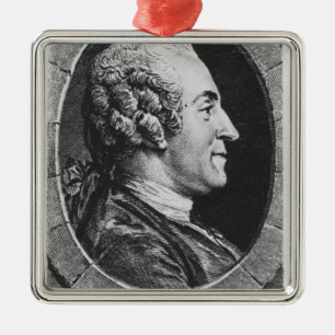 Adorno Metálico Retrato de Jean Francois Marmontel