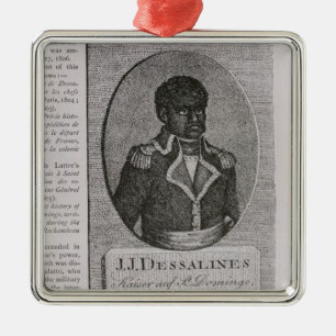 Adorno Metálico Retrato de Jean-Jacques Dessalines