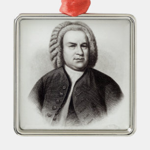 Adorno Metálico Retrato de Johann Sebastian Bach