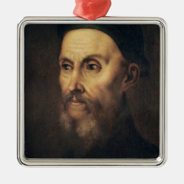 Adorno Metálico Retrato de Juan Calvino (Frente)