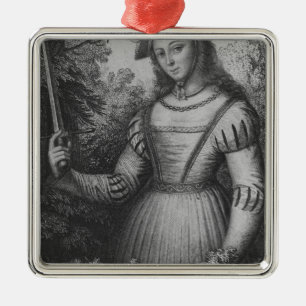 Adorno Metálico Retrato de Juana de Arco