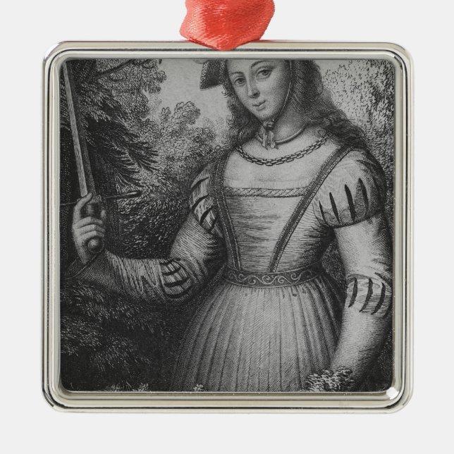 Adorno Metálico Retrato de Juana de Arco (Frente)