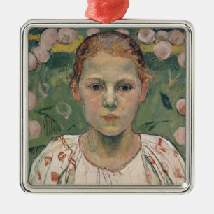 Adorno Metálico Retrato de Kathe von Bach el en el jardín
