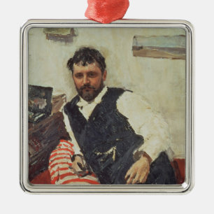 Adorno Metálico Retrato de Konstantin Korovin, 1891