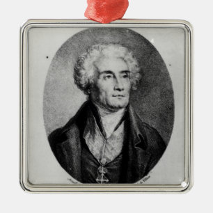 Adorno Metálico Retrato de la cuenta José de Maistre
