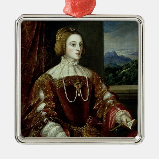 Adorno Metálico Retrato de la emperatriz Isabel de Portugal (Frente)