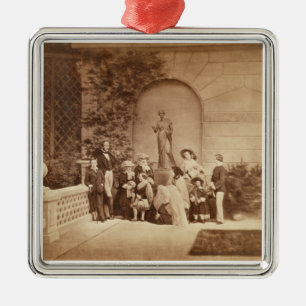 Adorno Metálico Retrato de la familia real en la casa de Osborne,