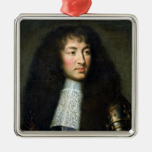 Adorno Metálico Retrato de Louis XIV