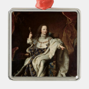 Adorno Metálico Retrato de Louis XV en trajes de la coronación,