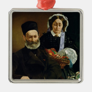 Adorno Metálico Retrato de Manet el   de M y de Mme Auguste Manet