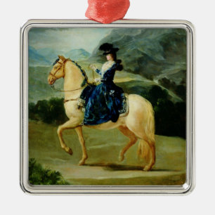 Adorno Metálico Retrato de Maria Teresa de Vallabriga en horsebac