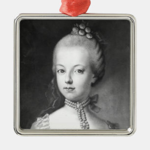Adorno Metálico Retrato de Marie-Antonieta de Habsburgo