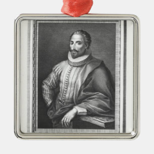 Adorno Metálico Retrato de Miguel de Cervantes Saavedra