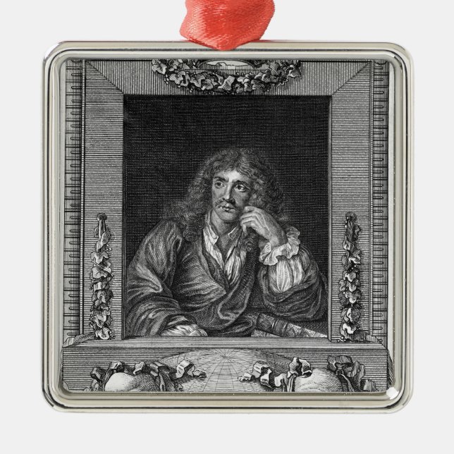 Adorno Metálico Retrato de Moliere (Frente)