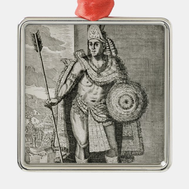 Adorno Metálico Retrato de Montezuma II (Frente)