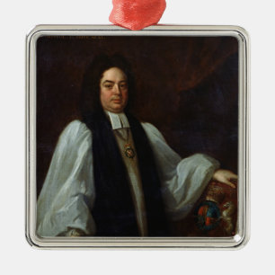 Adorno Metálico Retrato de obispo Juan Robinson c.1711